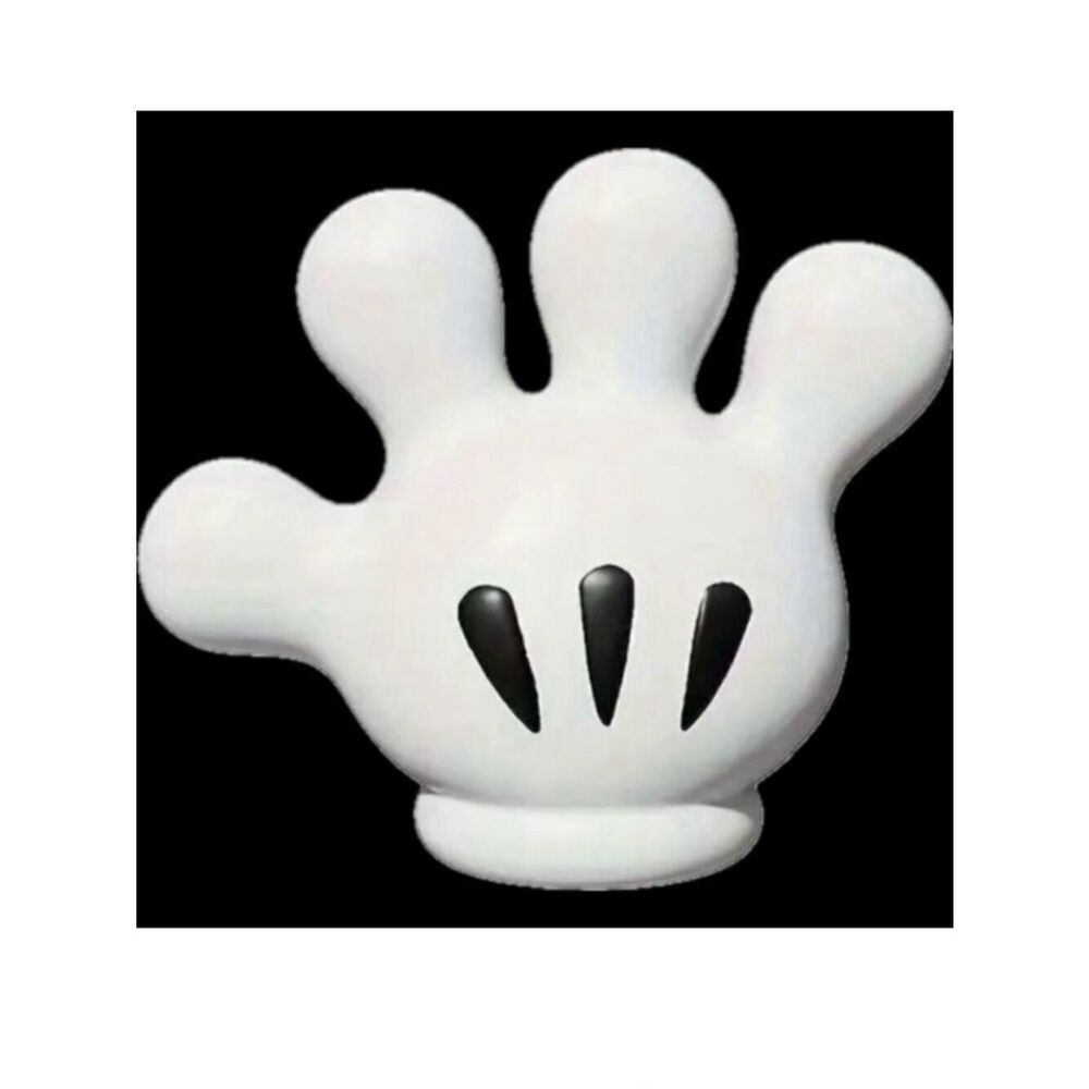 NWT Mickey Mouse Black White Suction Cup Wall Globe Hand Cable toothbrush Holder